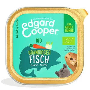 Saisonangebot Sparpaket 34 x 100 g Edgard & Cooper Adult Bio Fisch Hunde Nassfutter